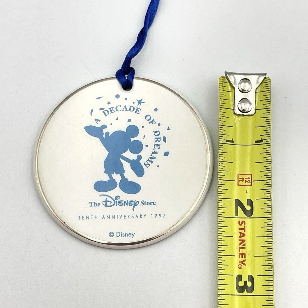 Disney Store‎ 10th Anniversary Mickey Mouse and Friends Christmas Disc Ornament